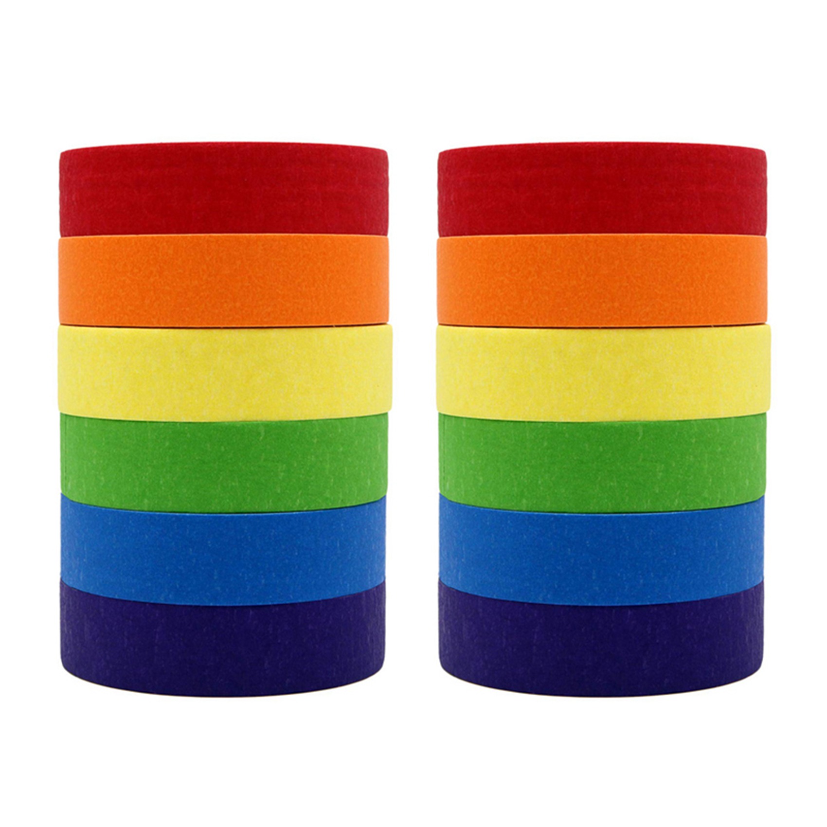 Craft And Art Difference - 12X gekleurde afplaktape, gekleurde schilderstape voor