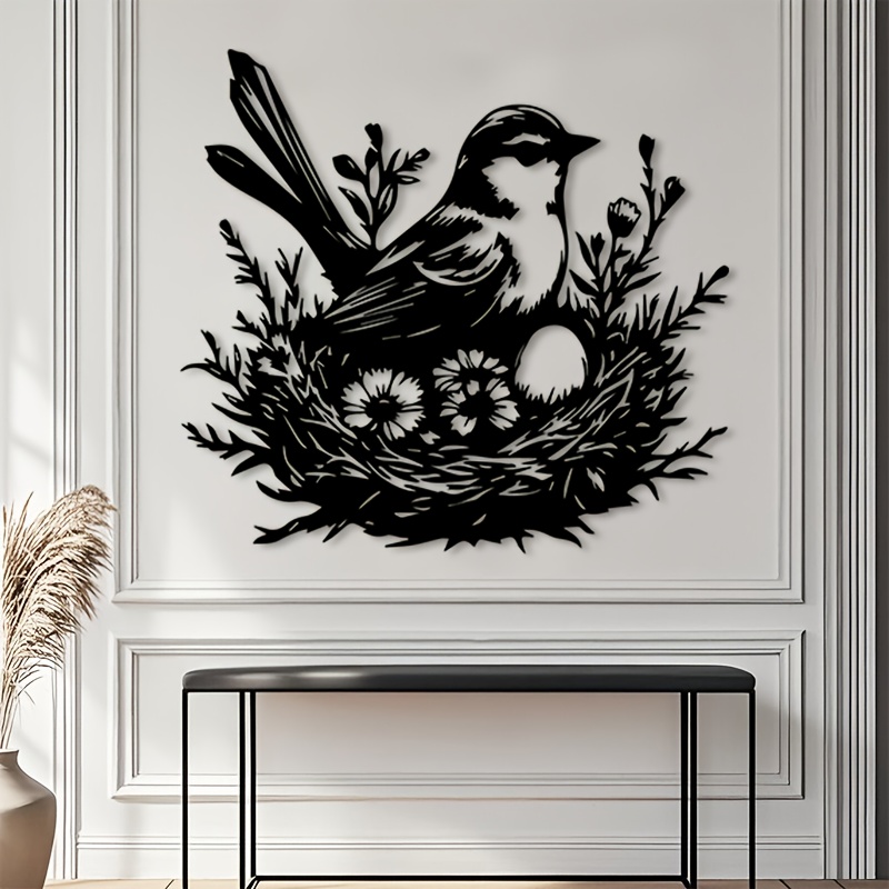 Art And Craft For Nursery - CIFBUY Metalen wandkunst Vogelnest Decor Natuurlijke