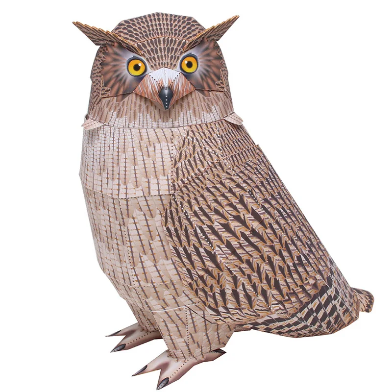 Art Craft Cardboard - Blakiston's Vis Uil Handgemaakte Origami Art