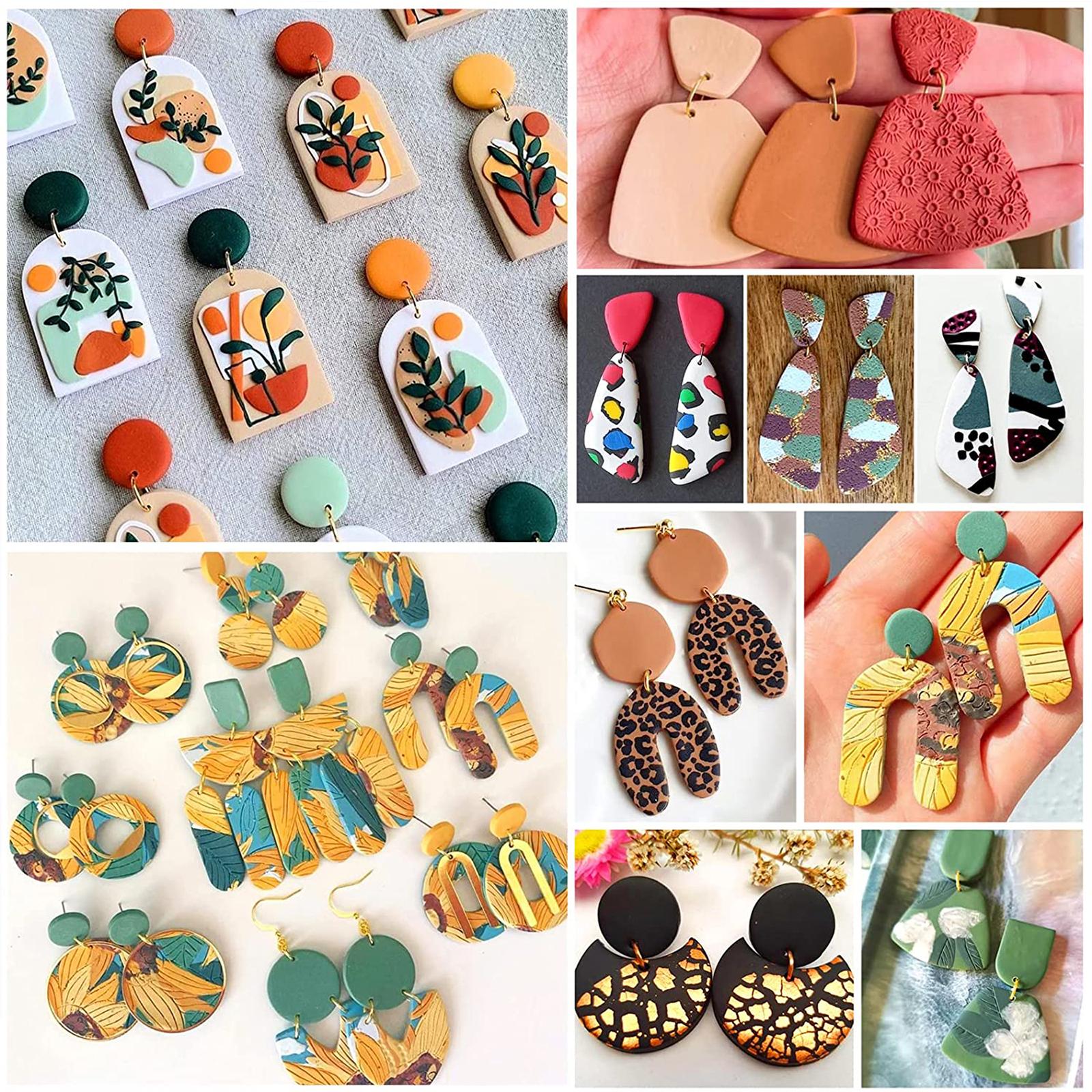 Craft And Art Difference - 24 stuks kunststofpolymeer, verschillende vormen, oorbellen