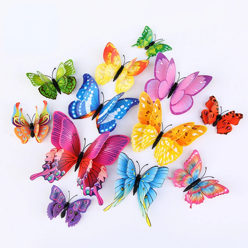 Art Craft Magnet - 12 stuks koelkastmagneten thuis feestdecoratie vlinder