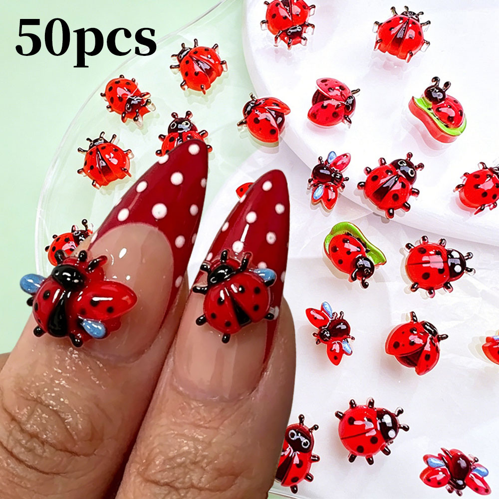 Art Craft Ladybug - 50 stuks 3D Mini Harsen Lieveheersbeestje