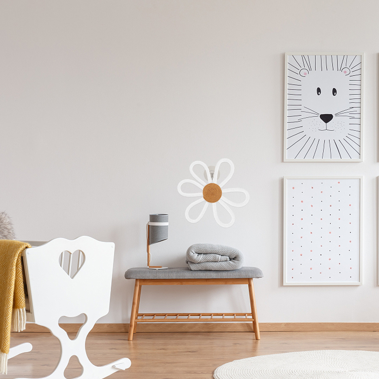 Art And Craft For Nursery - Geweven Daisy wanddecoratie Boho macramé hangende