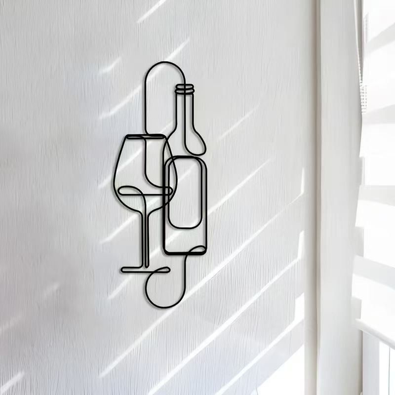 Art Craft Room - Metaal-ijzeren kunstnijverheid, lijntekeningen voor wijnglazen, creatieve