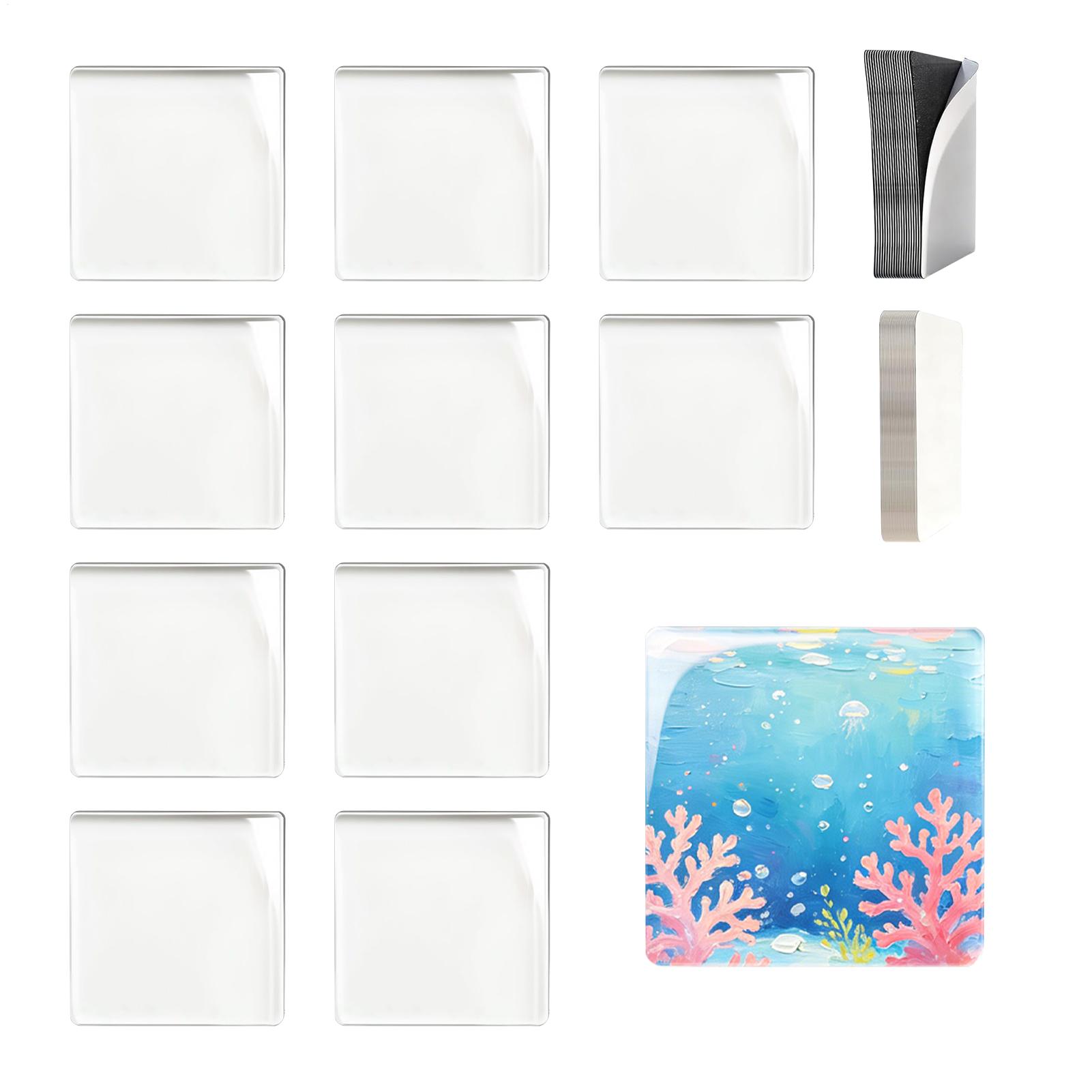 Art Craft Magnet - Vierkante Acryl DIY Koelkastmagneten 10-delige set