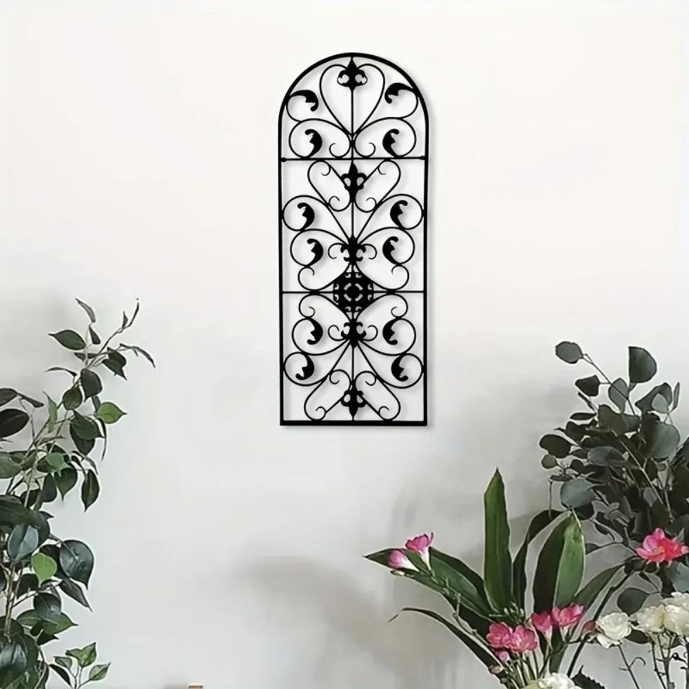 Art Craft Room - Victoriaanse boog metalen wanddecoratie zwart gouden