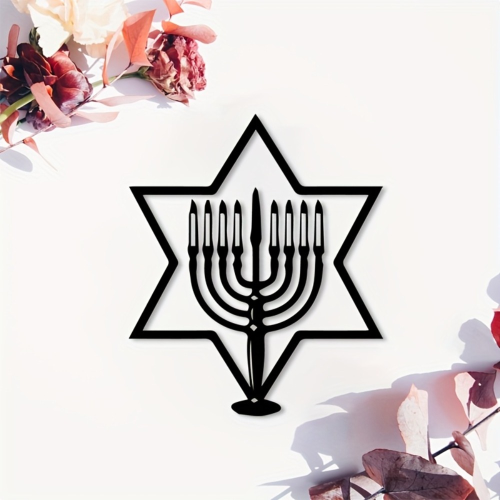 Art & Craft Tape - CIFBUY Metalen Wanddecoratie Menorah Ster van