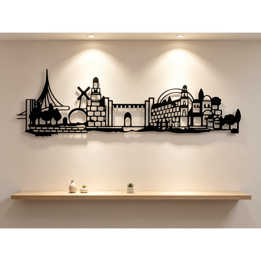 Art & Craft Tape - CIFBUY metalen wanddecoratie met Jeruzalems skyline,