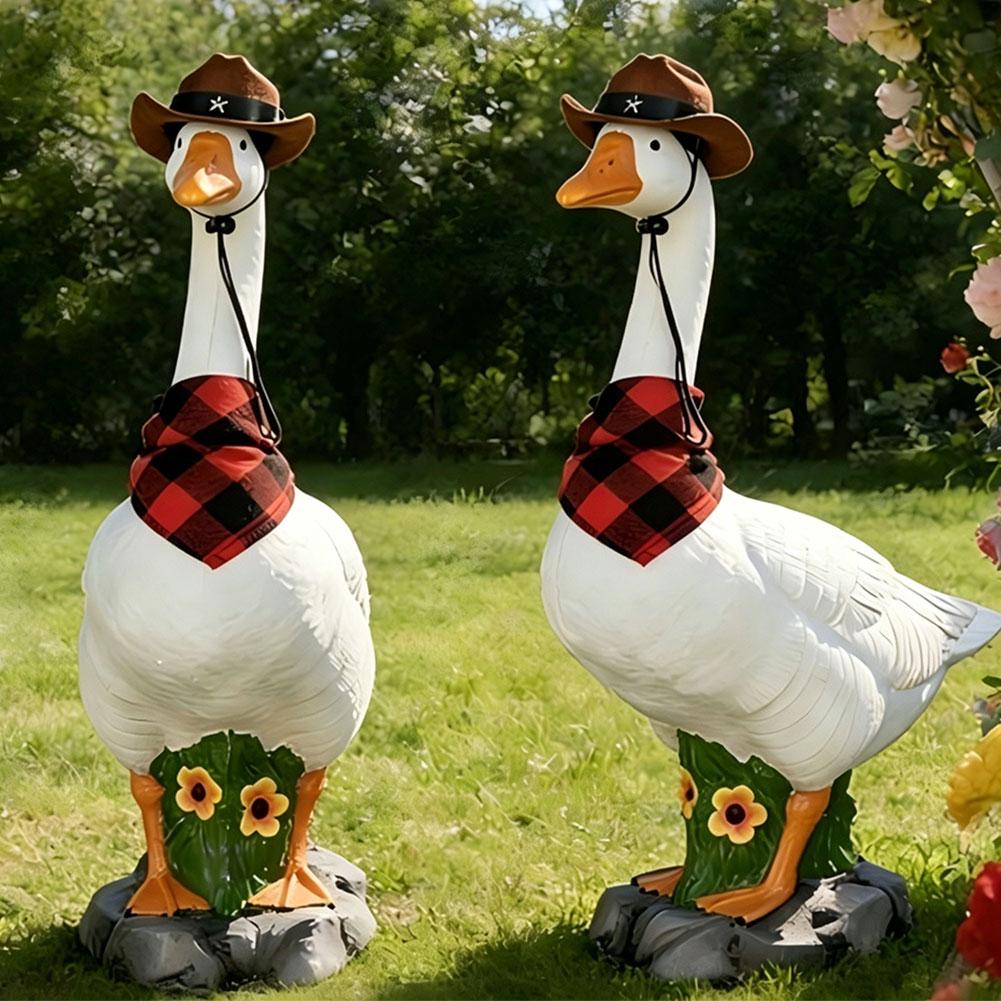 Art Craft Easter - Harskunsthandwerk Beeldjes Verstelbare Zwaanfiguur Realistisch Buiten