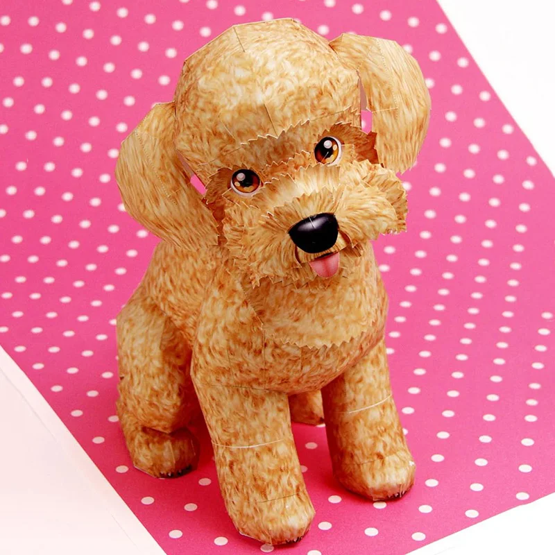 Art Craft Cardboard - Speelgoed Poedel Hond Vouwen Origami Art