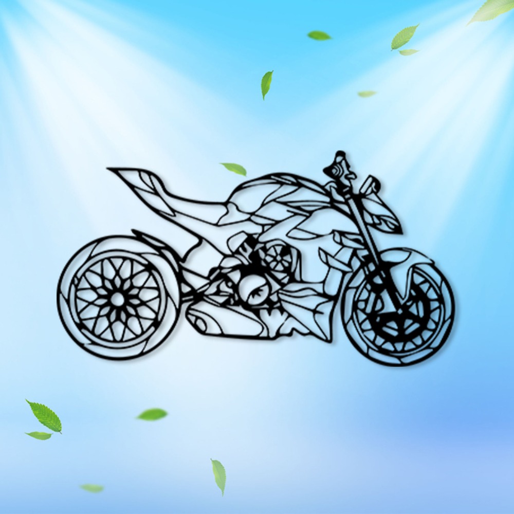 Art Craft Room - Motorfiets wanddecoratie sculptuur, garage decoratie, poedercoating