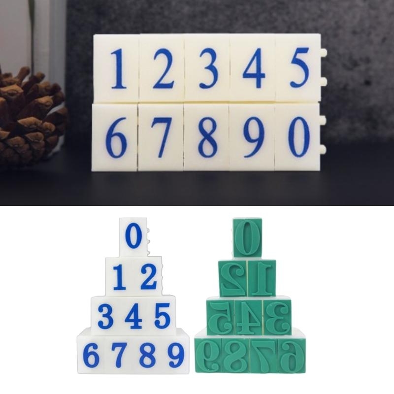 Art Craft Description - C9GC-set 10 stks afneembare nummerstempel voor