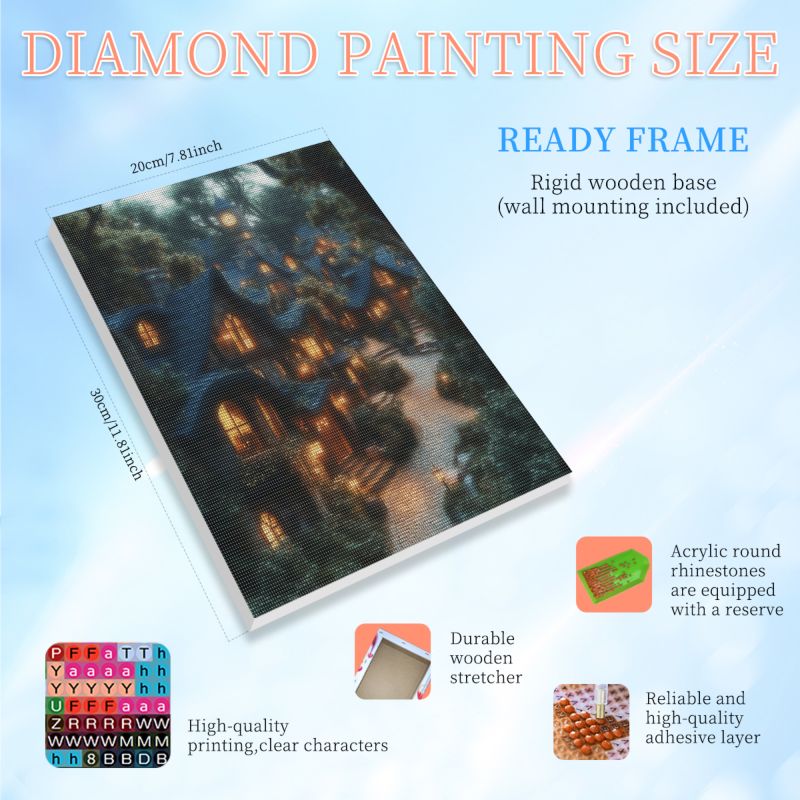 RUOPOTY ingelijst huis 5d diam - Art Craft Room recensie en prijs