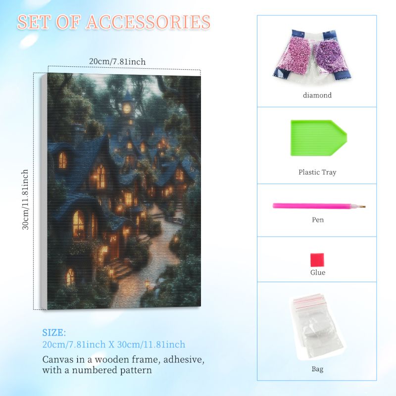RUOPOTY ingelijst huis 5d diam - Art Craft Room recensie en prijs