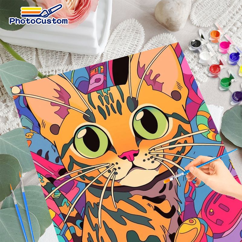 PhotoCustom Ginger Cat Schilde - Art Craft Easy Ideas recensie en prijs