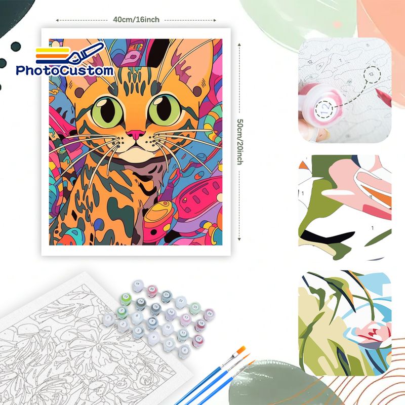 PhotoCustom Ginger Cat Schilde - Art Craft Easy Ideas recensie en prijs