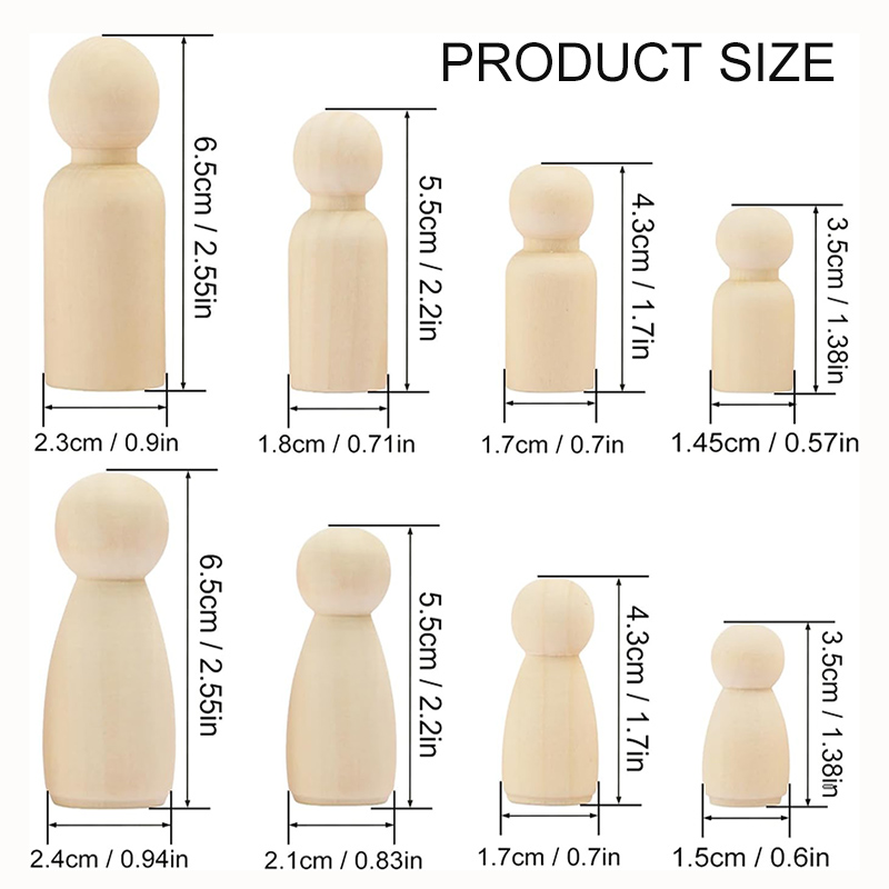 2/5/10 Stuks Houten Peg Pop On - Craft And Art Difference recensie en prijs