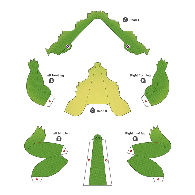 Krokodil Vouwen Origami Art Mi - Art Craft Cardboard recensie en prijs