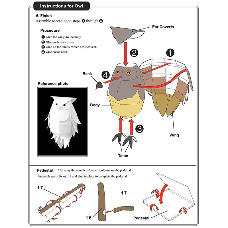 Blakiston's Vis Uilen Origami  - Art Craft Cardboard recensie en prijs