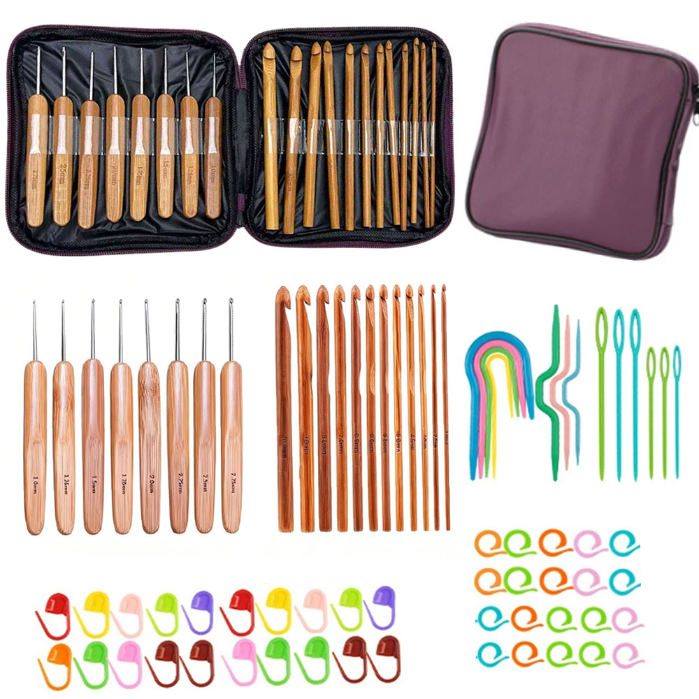 74-delige bamboe haaknaaldset, - Art Craft Material recensie en prijs