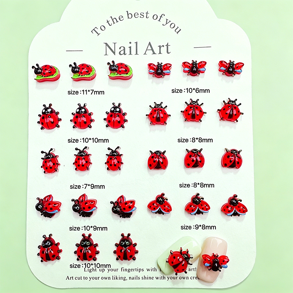 50 Stuks 3D Gemengde Rode Liev - Art Craft Ladybug recensie en prijs