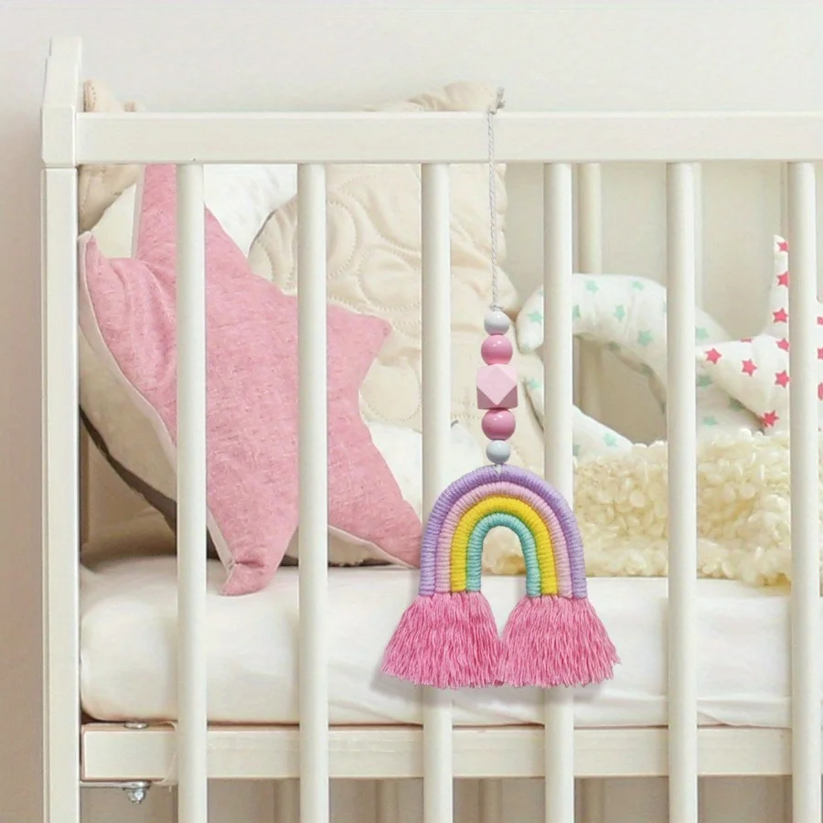 Roze regenboog windgong weven  - Art And Craft For Nursery recensie en prijs