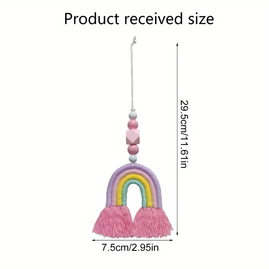 Roze regenboog windgong weven  - Art And Craft For Nursery recensie en prijs