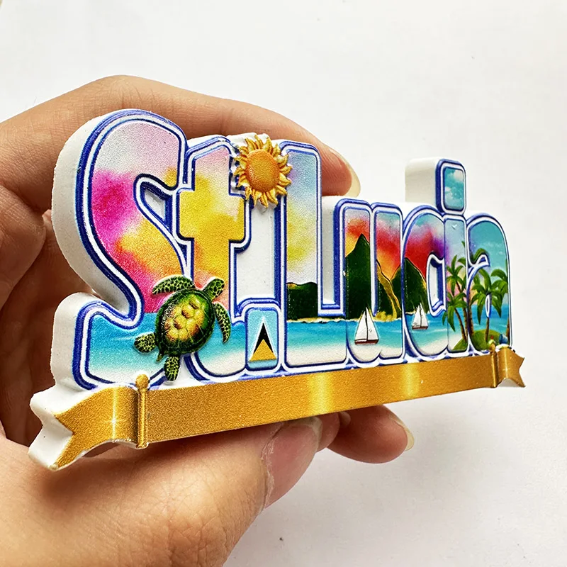 St. Lucia West Indies, Strand  - Art Craft Magnet recensie en prijs