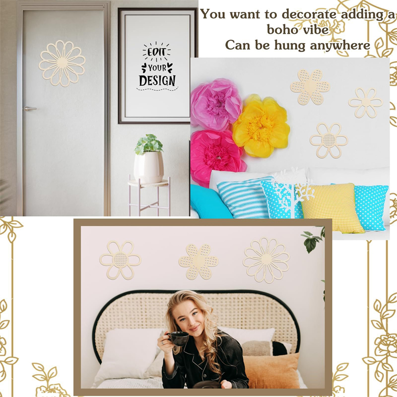 5-delige houten bloemen wandde - Art And Craft For Nursery recensie en prijs