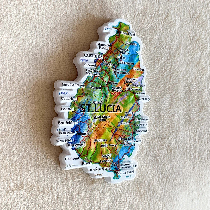 1 st, Saint Lucia reis-souveni - Art Craft Magnet recensie en prijs