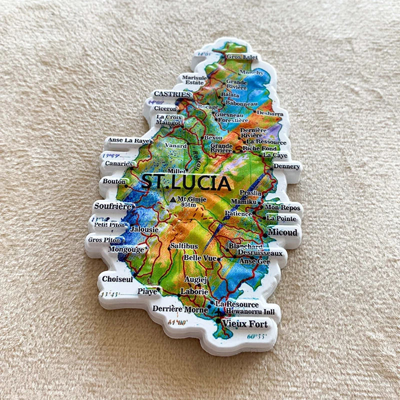 1 st, Saint Lucia reis-souveni - Art Craft Magnet recensie en prijs