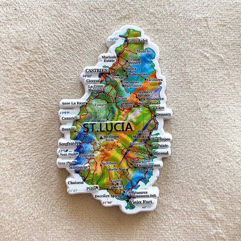 1 st, Saint Lucia reis-souveni - Art Craft Magnet recensie en prijs