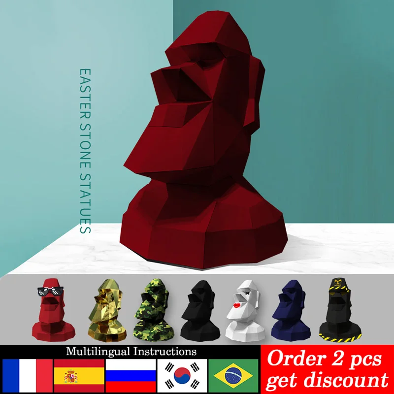 Groot Formaat Paaseiland Moai  - Art Craft Easter recensie en prijs