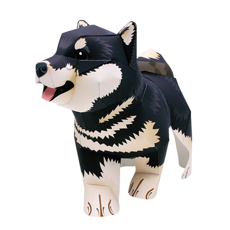 Zwarte Shiba Inu Hond Handgema - Art Craft Cardboard recensie en prijs