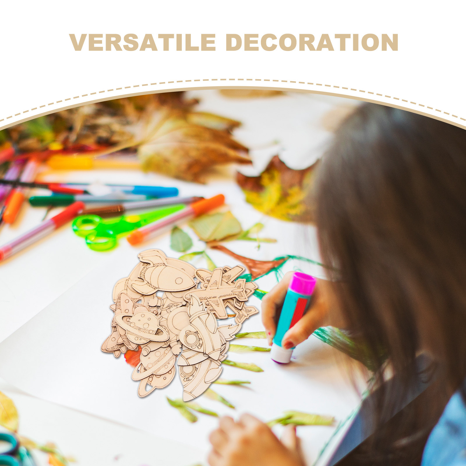 24 stuks houten ruimtethema-ui - Art And Craft Rocket recensie en prijs