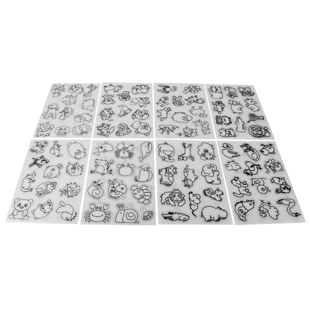 8 STUKS Schattige dieren krimp - Craft And Art Difference recensie en prijs