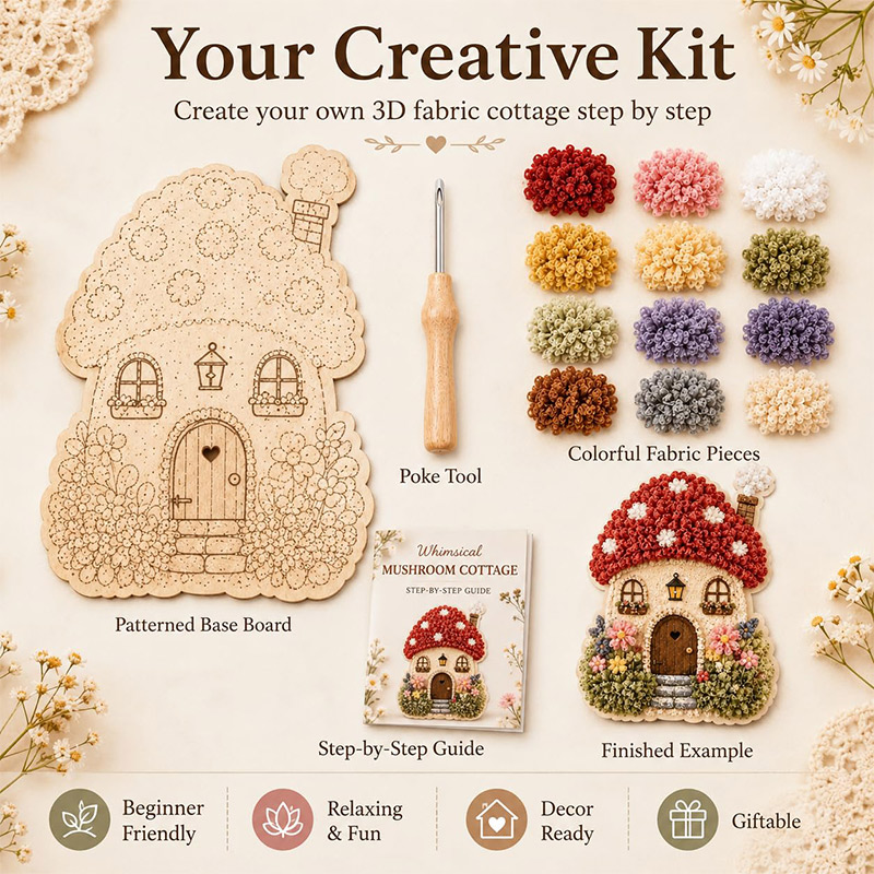 3D Mushroom House Poke Art DIY - Art Craft & Architecture recensie en prijs