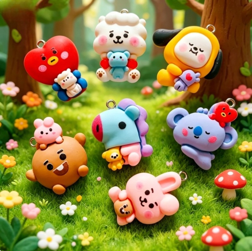7 stks BT21 Hars Cartoon Charm - Art Craft Material recensie en prijs