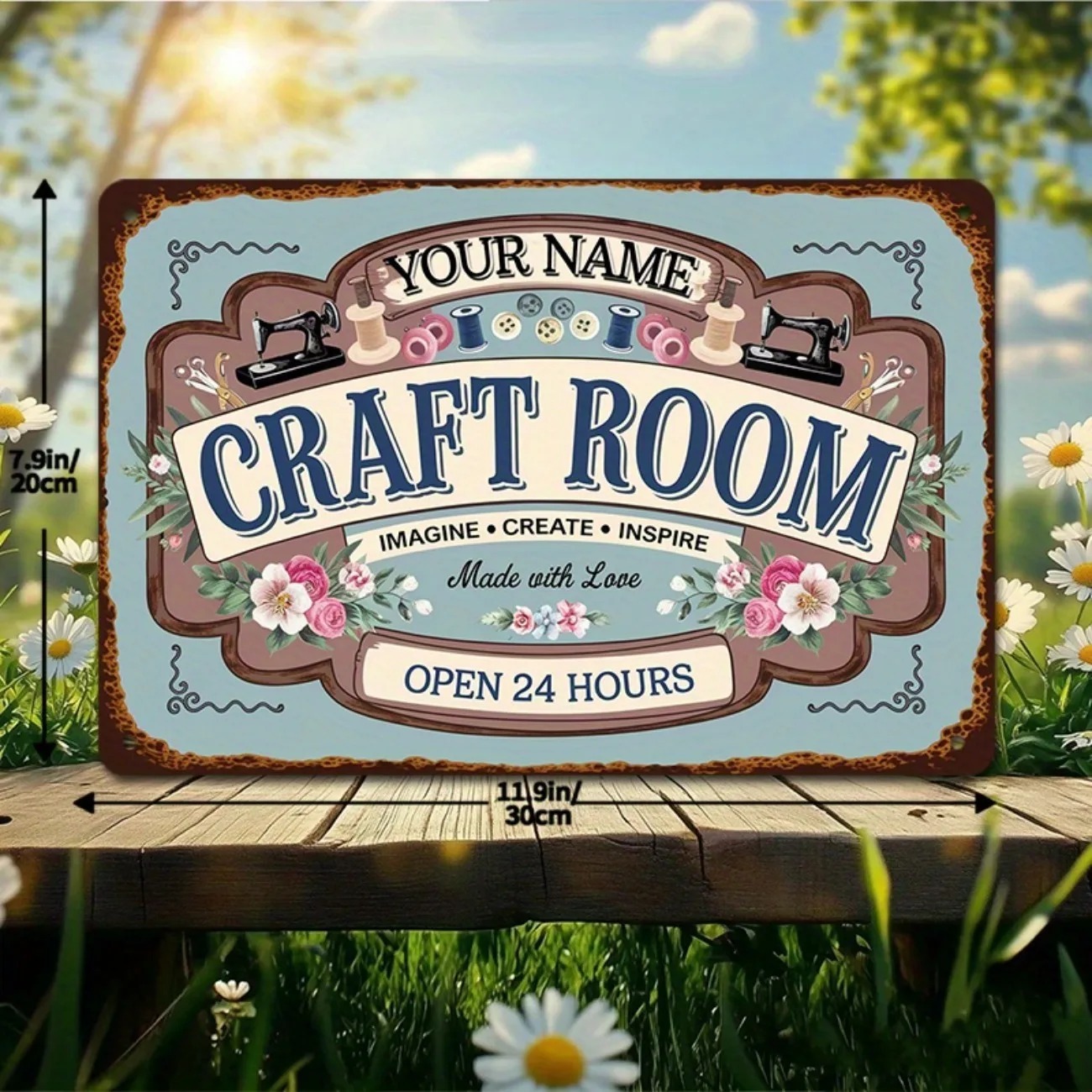 Aangepaste naam metalen ambach - Art Craft Room recensie en prijs