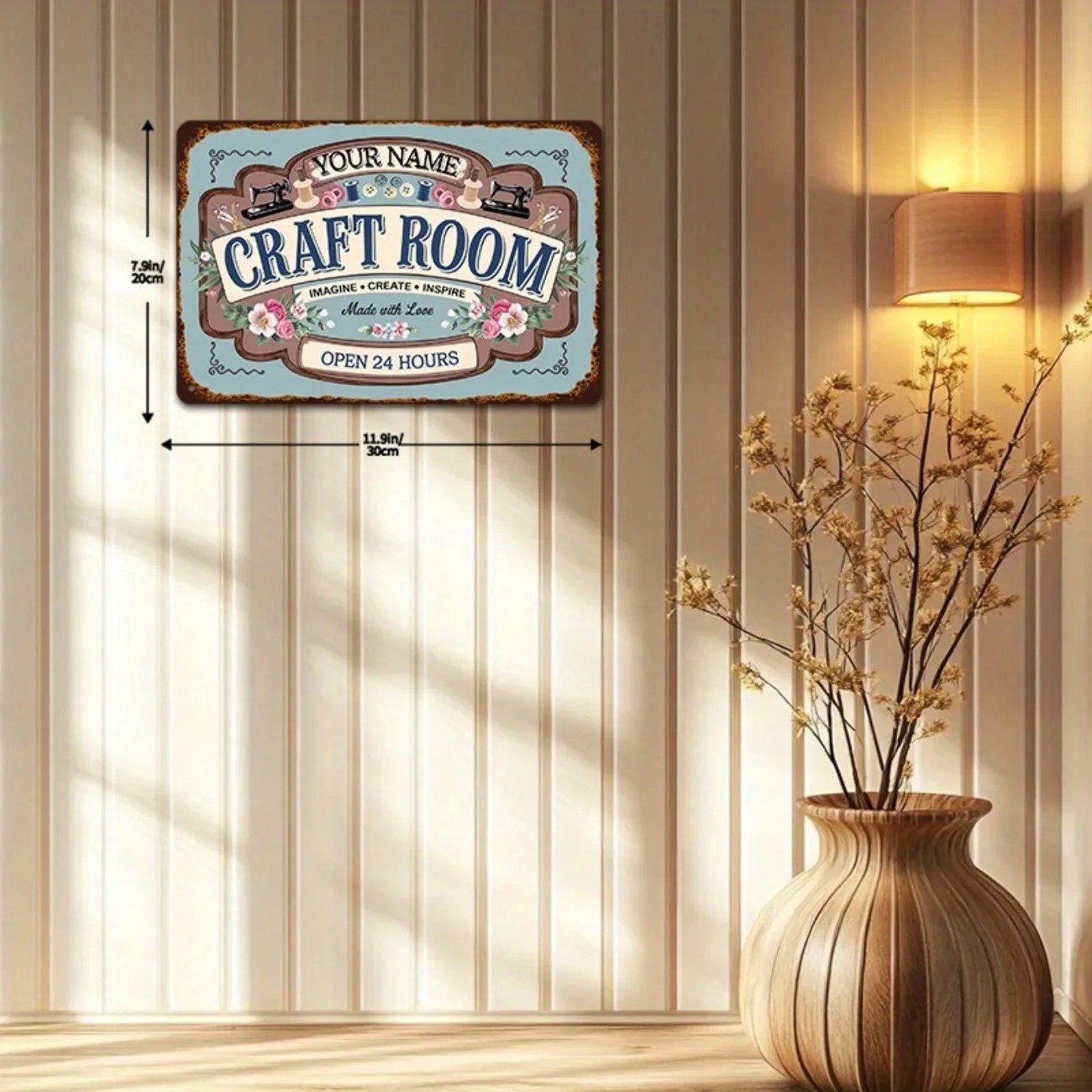 Aangepaste naam metalen ambach - Art Craft Room recensie en prijs