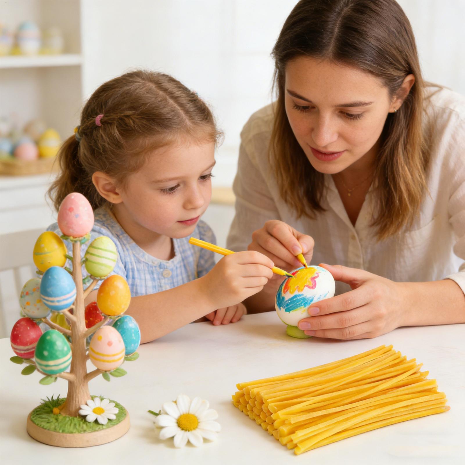 Ei-decoratie bijenwasstokjes 1 - Art Craft Easter recensie en prijs