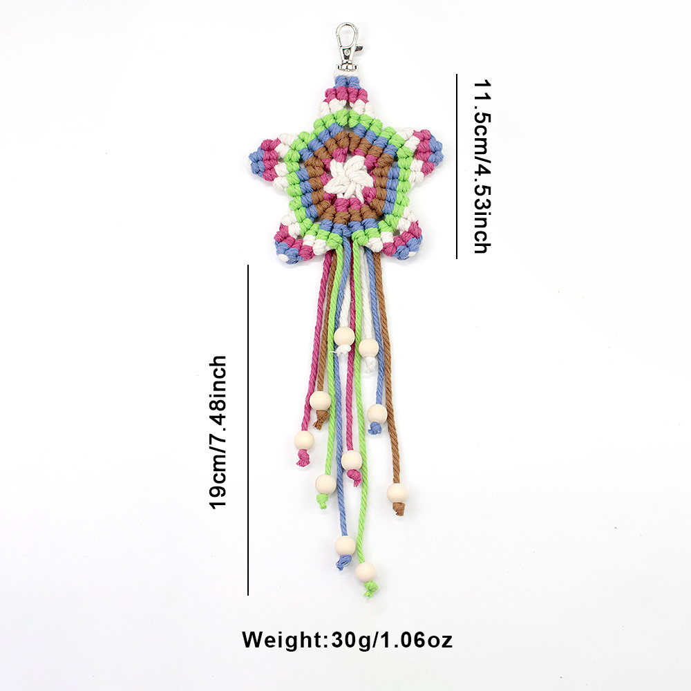 Boho Pentagram Kwastje Hanger  - Art Craft Material recensie en prijs