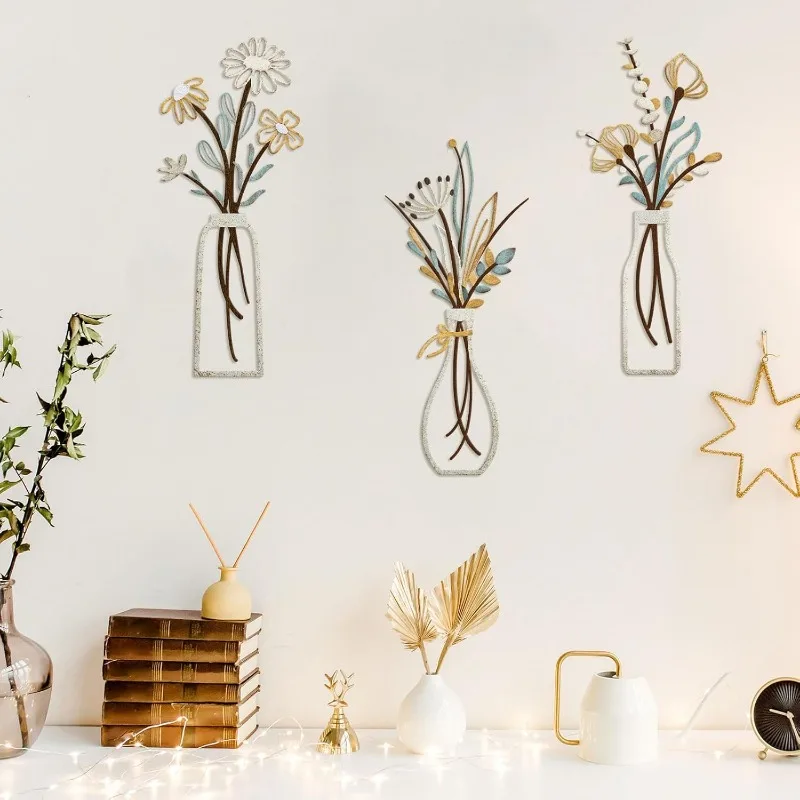 3 stuks metalen bloemen wandde - Art Craft Room recensie en prijs