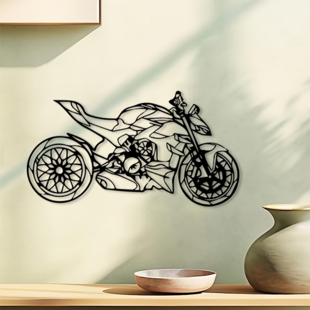 Motorfiets wanddecoratie sculp - Art Craft Room recensie en prijs
