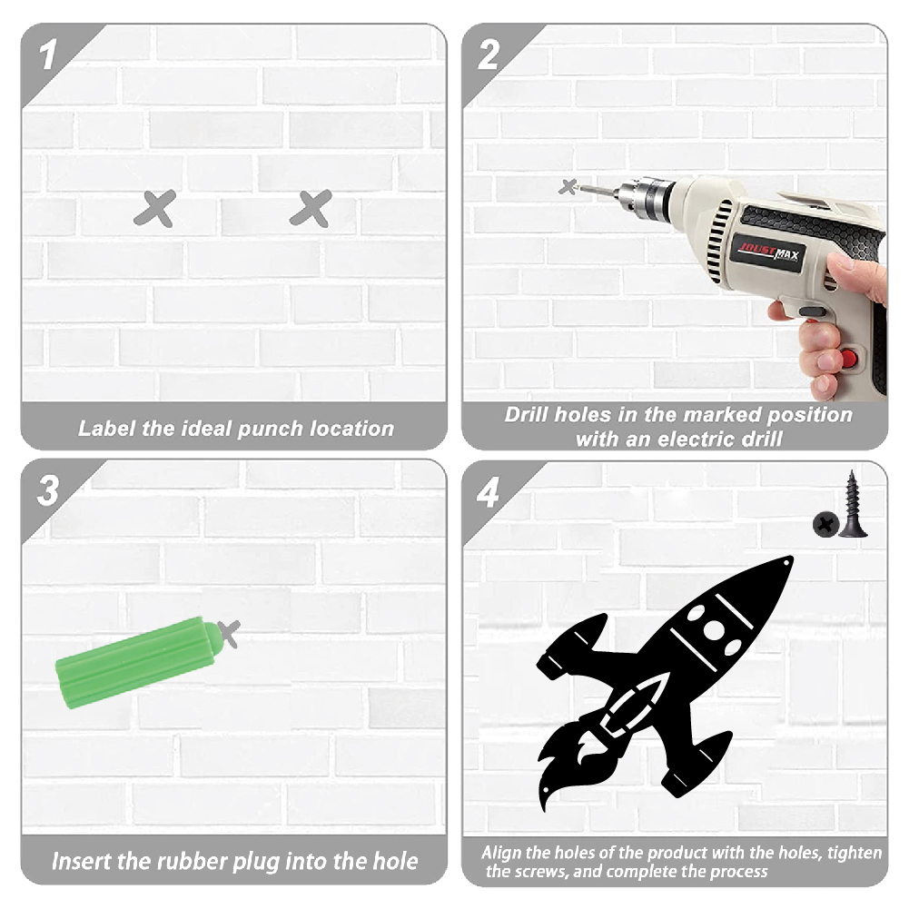 1pc Beauty Space Rocket Wall M - Art And Craft Rocket recensie en prijs
