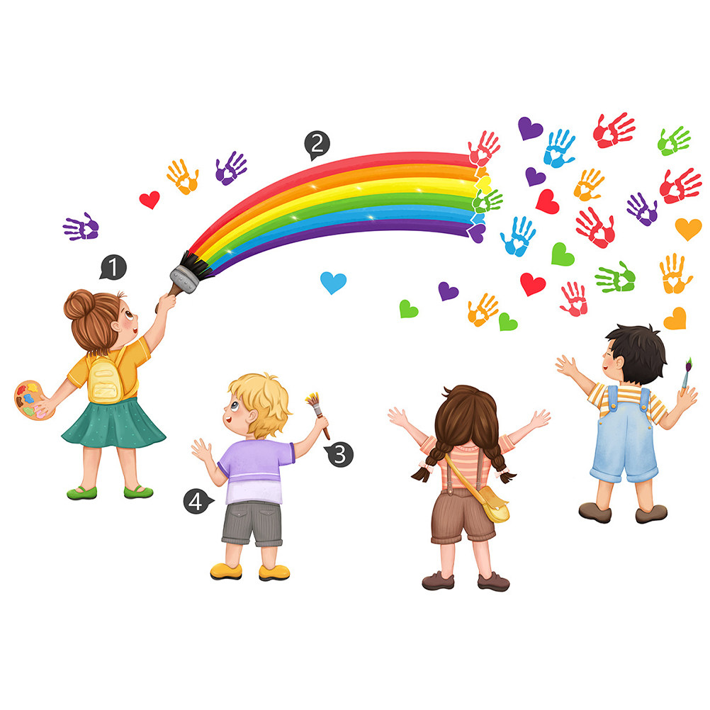 DIY Zelfklevende Regenboog Wan - Art And Craft For Nursery recensie en prijs